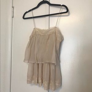 Vintage Light Pink Layered Tank